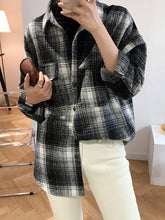 Loose Casual Thickening Plaid Shirt